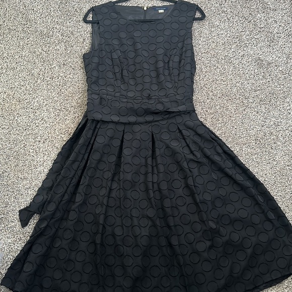 Tommy Hilfiger black polka dots midi dress size 12 whimsigoth, gothic , fariy - Picture 12 of 13